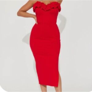 Sweetheart Strapless Red Dress